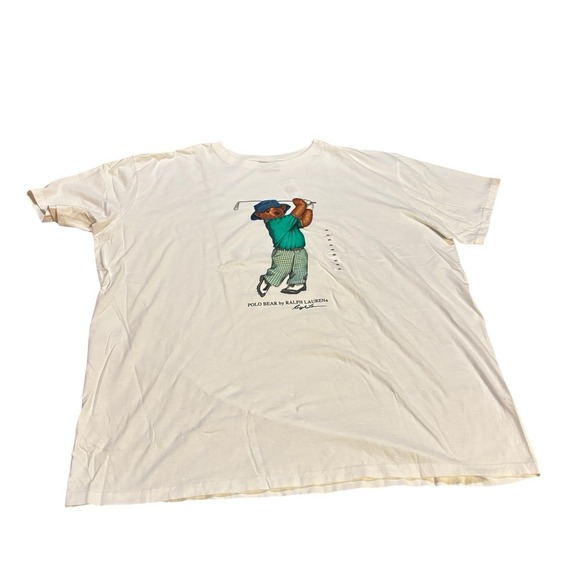 Polo Ralph Lauren Polo Bear Shirt XXL Cotton White Limited Edition - Picture 1 of 8